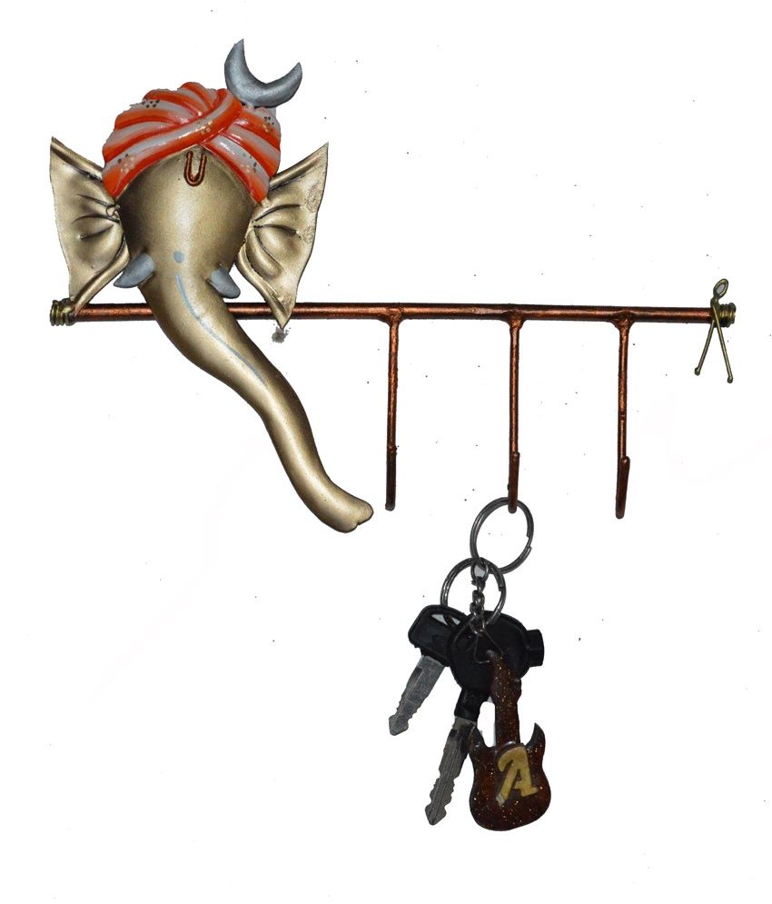     			eCraftIndia Wrought Iron Lord Ganesha Key Holder