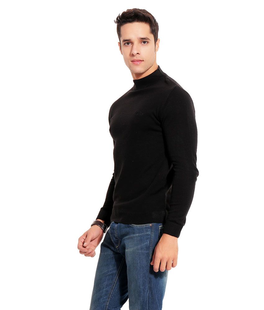 mens black turtle neck sweater