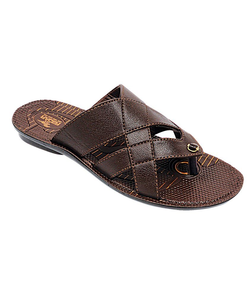 Racer Brown Daily Wear Slippers For Mens Price in India- Buy Racer ...