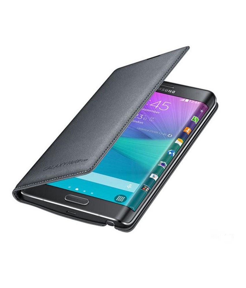 Samsung Flip Cover For Samsung Galaxy Note 4 Edge Black Flip Covers Online at Low Prices