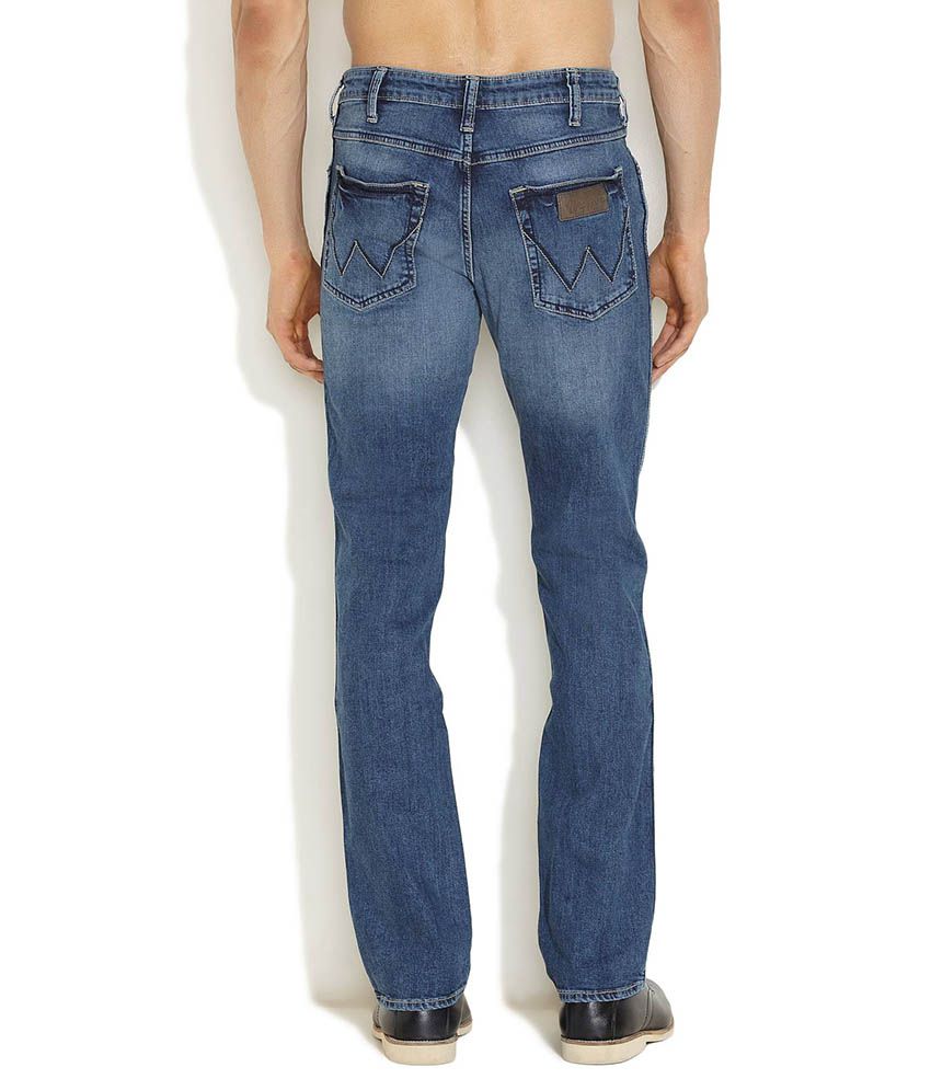 Wrangler Medium Blue Millard Creased Jeans - Buy Wrangler Medium Blue ...