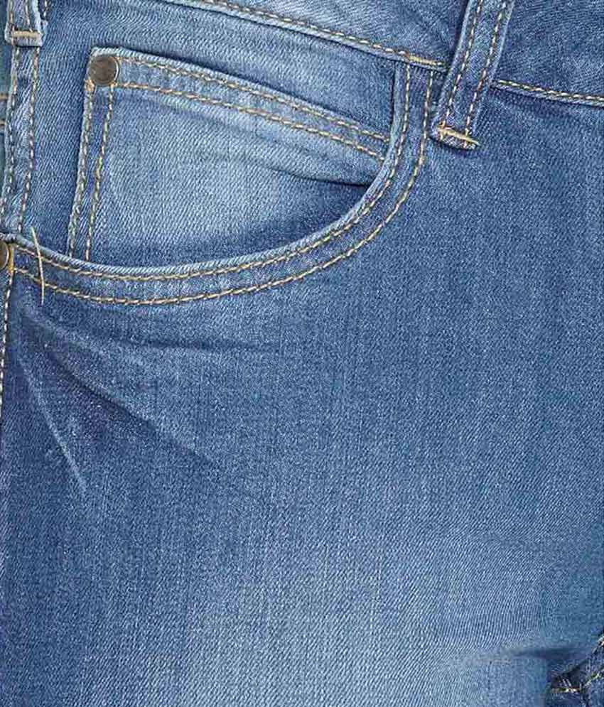 Wrangler Medium Blue Skanders Lightly Creased Jeans - Buy Wrangler ...