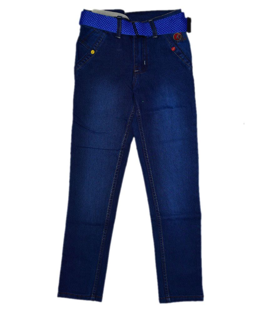     			British Terminal Blue Kids Jeans With Free Belt