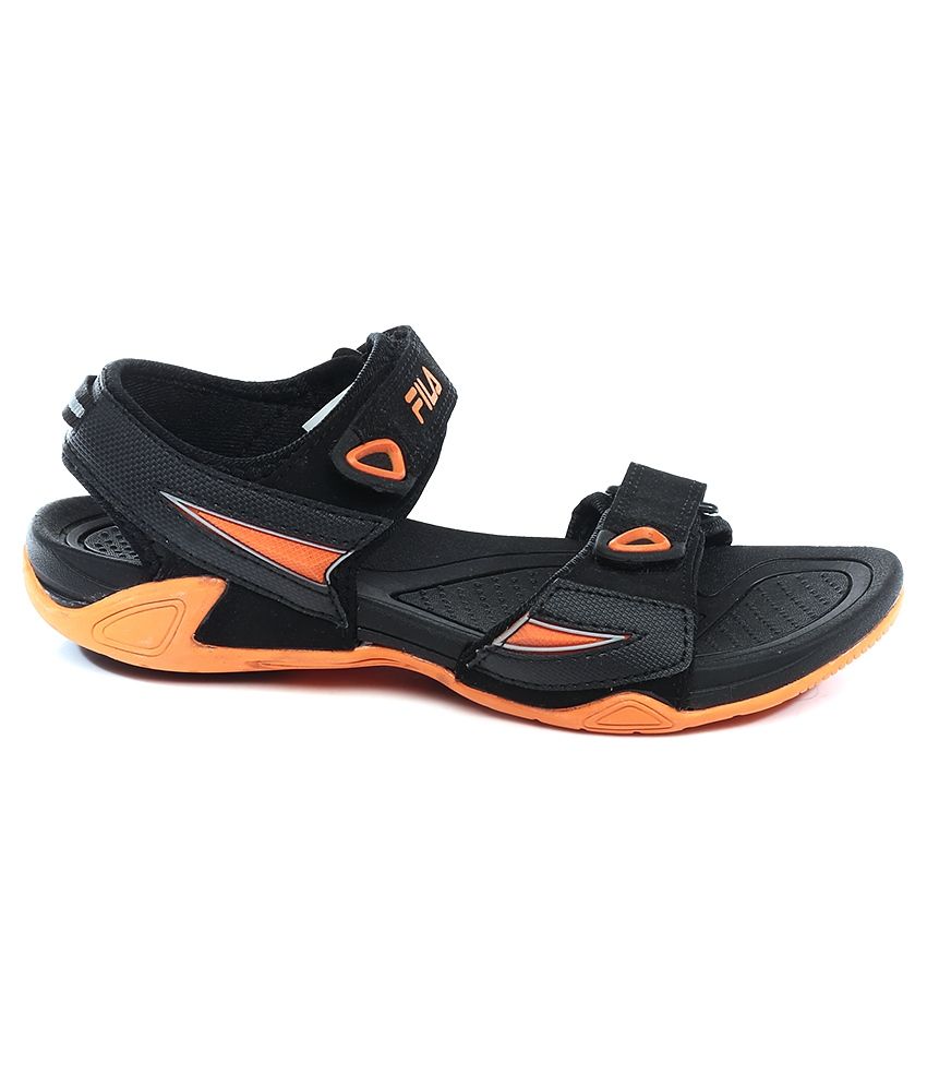 fila black dell sandal