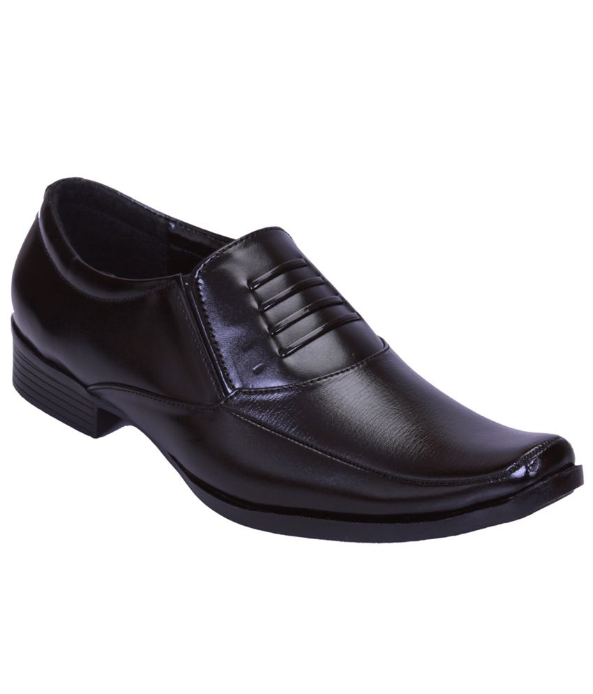 Aadi Black Synthetic Leather Formal Shoes Price in India- Buy Aadi ...