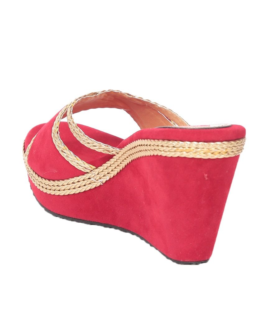 red slip on wedges