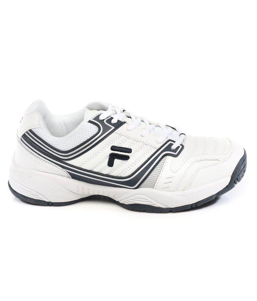 fila white sports shoes