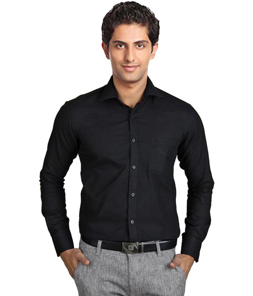 Unique Cotton Blend Black Shirt - Buy Unique Cotton Blend Black Shirt ...