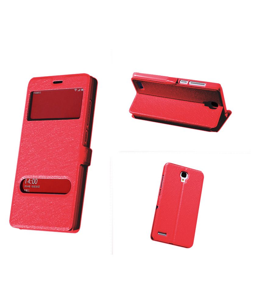 Envy Double Sview Flip Cover For Redmi Note Red Flip Covers Online