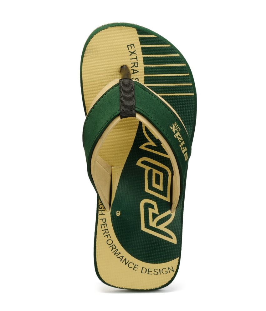 green platform flipflops