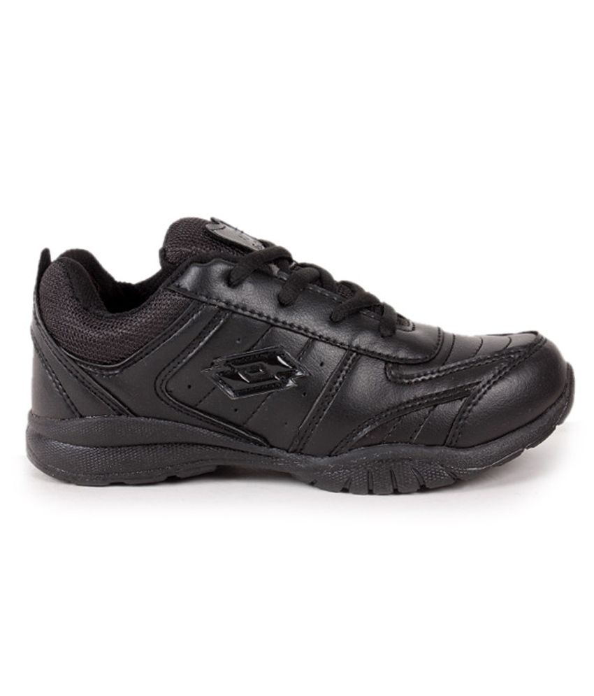 black leather velcro school shoes