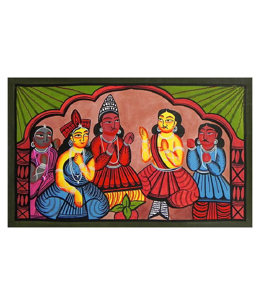 Dollsofindia Bengali Wedding Kalighat Folk Art Painting Without Frame: Buy  Dollsofindia Bengali Wedding Kalighat Folk Art Painting Without Frame at  Best Price in India on Snapdeal