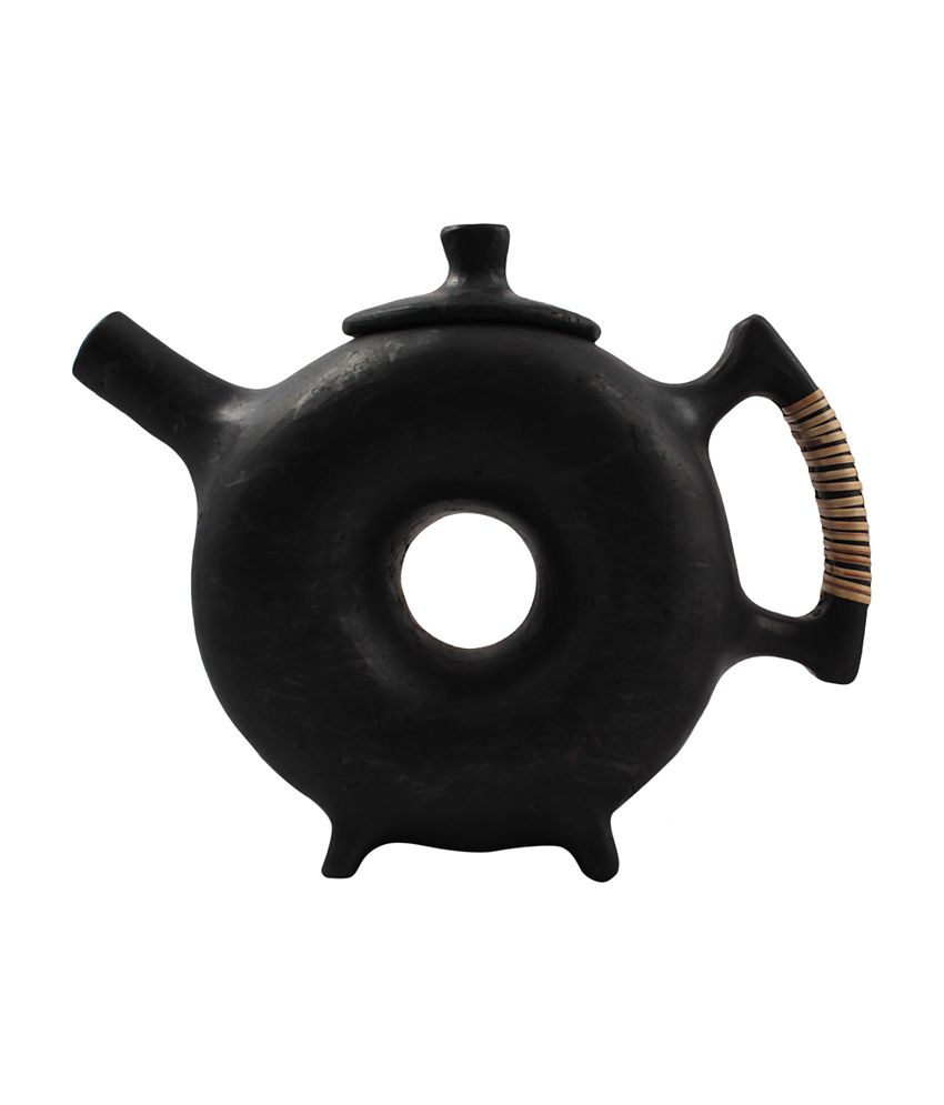 Indian Kalakari Manipur Black Stone Pottery Ring Tea Pot: Buy Online at  Best Price in India - Snapdeal