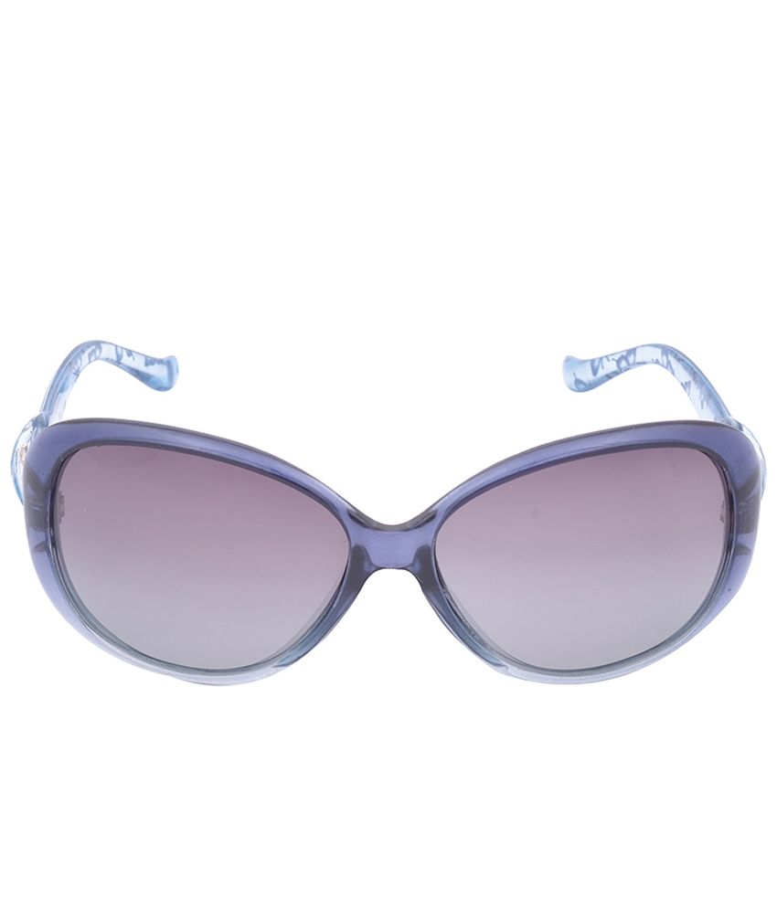 Iris Eyewear Black Oval Non Metal Oval Polarized Sunglass For Women