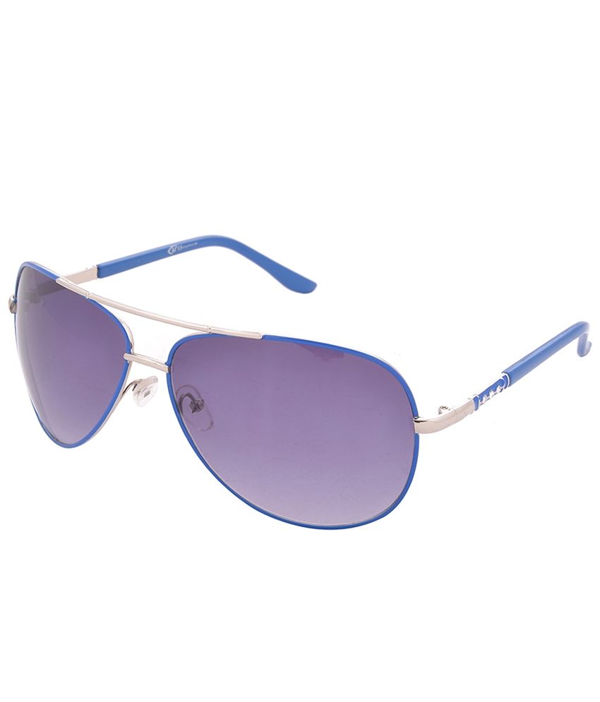 Iris Eyewear Blue Round Metal Aviator Uv Protection Sunglass For Women ...