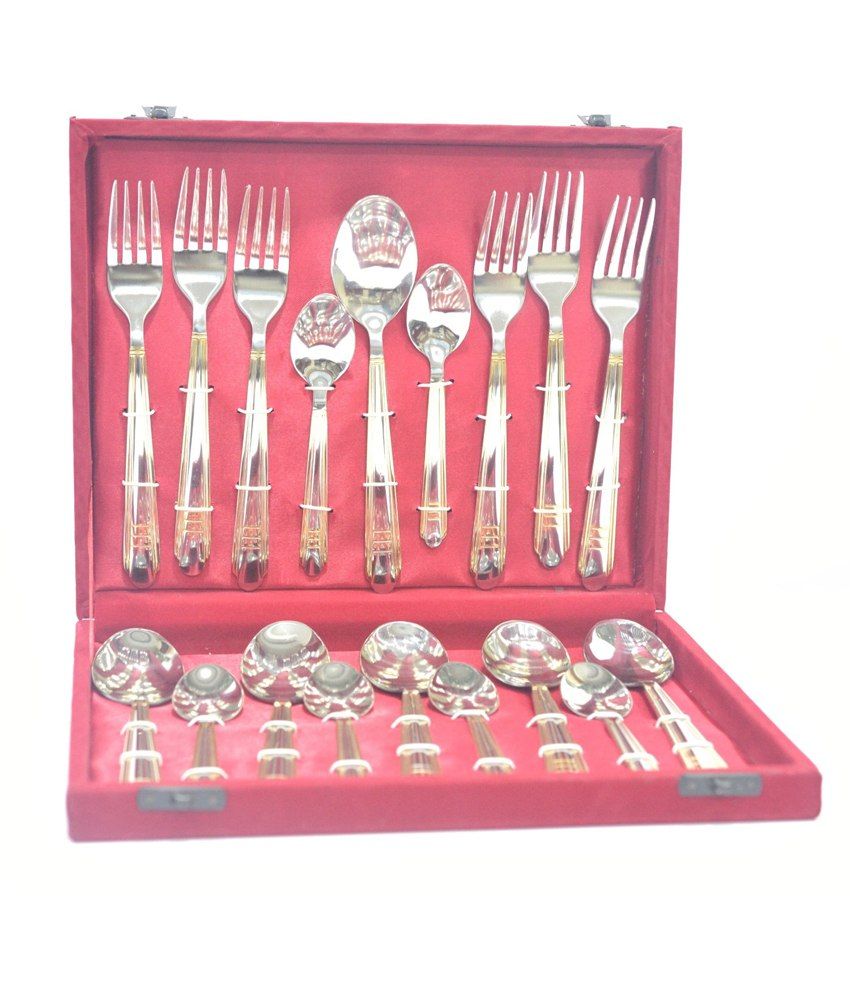 Lacuzini 18pcs Roma Gold Finish Cutlery Set In Velvet Box Buy Online