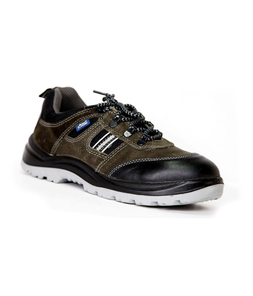 High Tech Gray Leather Sporty Safety Shoes Buy High Tech
