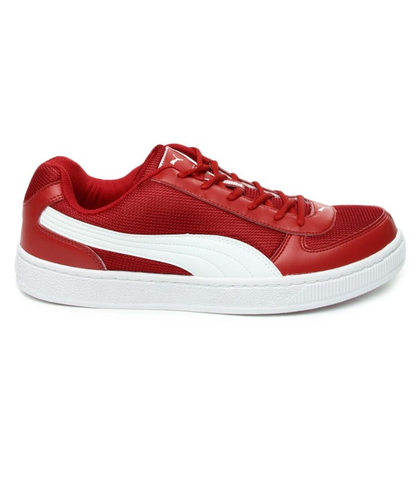 puma red casual shoes