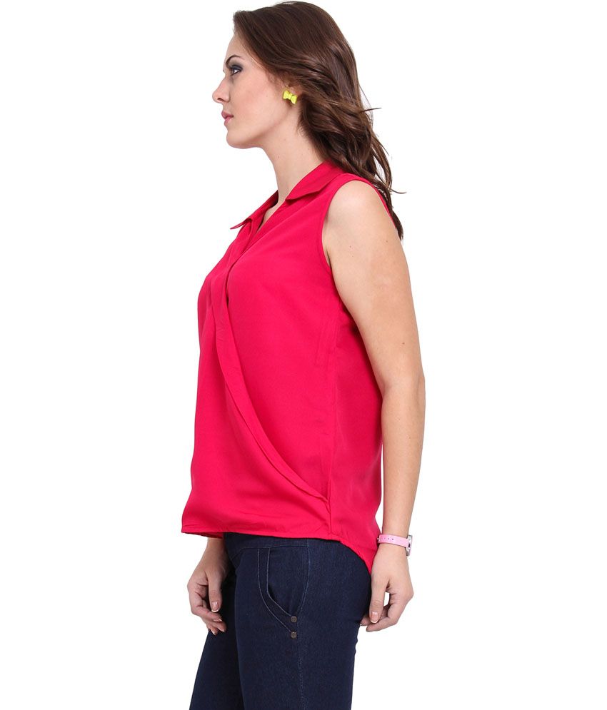 pink crepe blouse