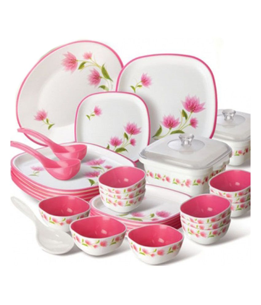 Nayasa Printed Microwaveable Dinner Set - 32 Pcs: Buy Online at Best