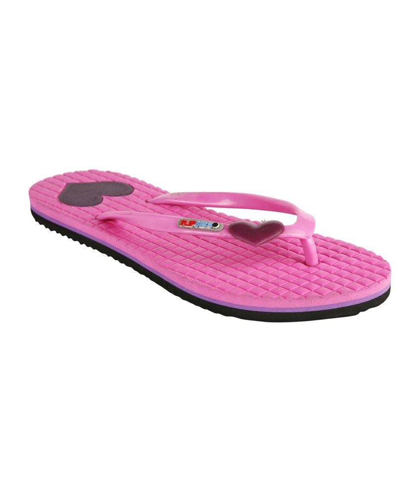 Flipside Womens My Heart Pink Flipflops Price in India- Buy Flipside ...