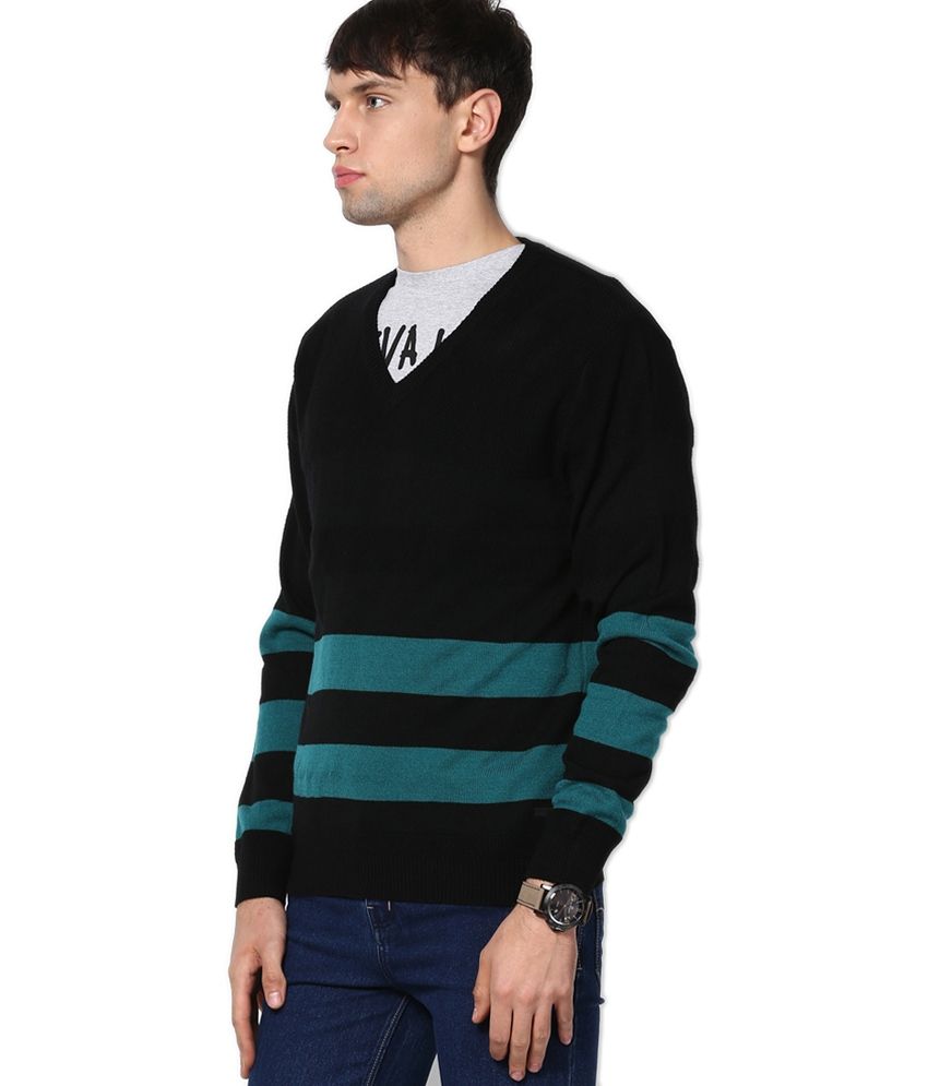 Levi's Black Woollen Blend Full Sleeve Vneck Sweater Buy Levi's