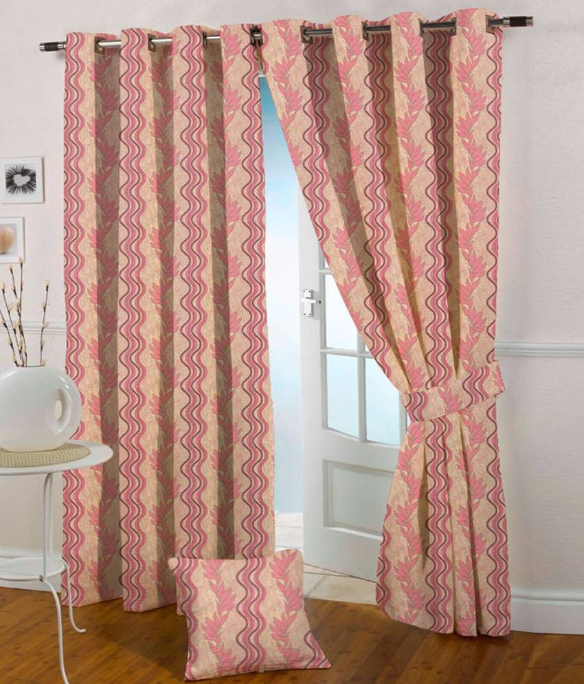 Presto Single Window Eyelet Curtain Contemporary Pink