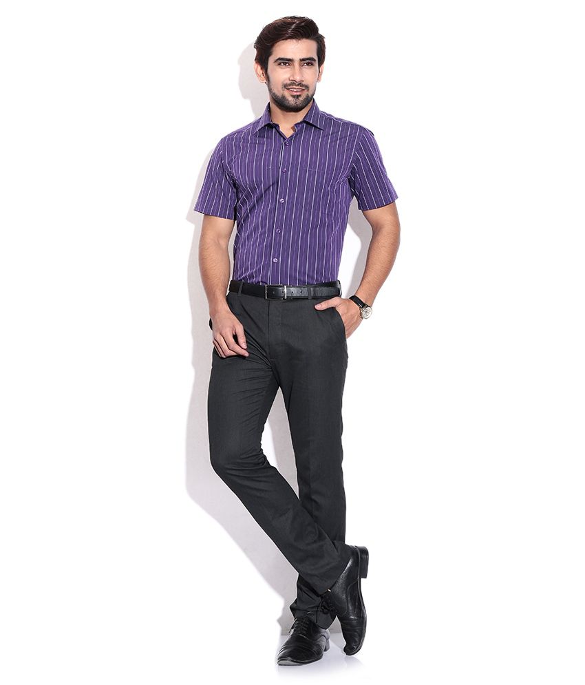 Wills Lifestyle Purple Formals Shirt - Buy Wills Lifestyle Purple ...