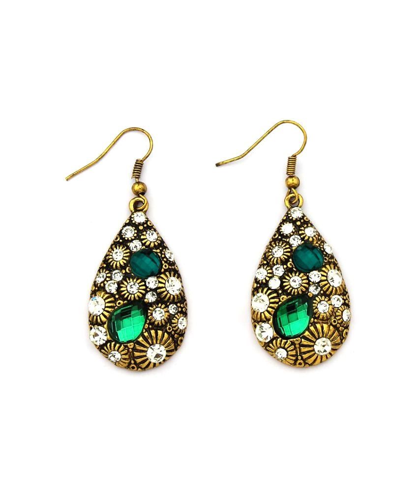 Nikash Designs Coloured Stones Small Earrings: Buy Nikash Designs ...