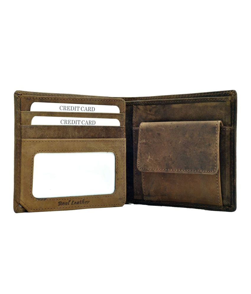 Hawai - Brown Leather Men's Regular Wallet ( Pack of 1 ): Buy Online at ...