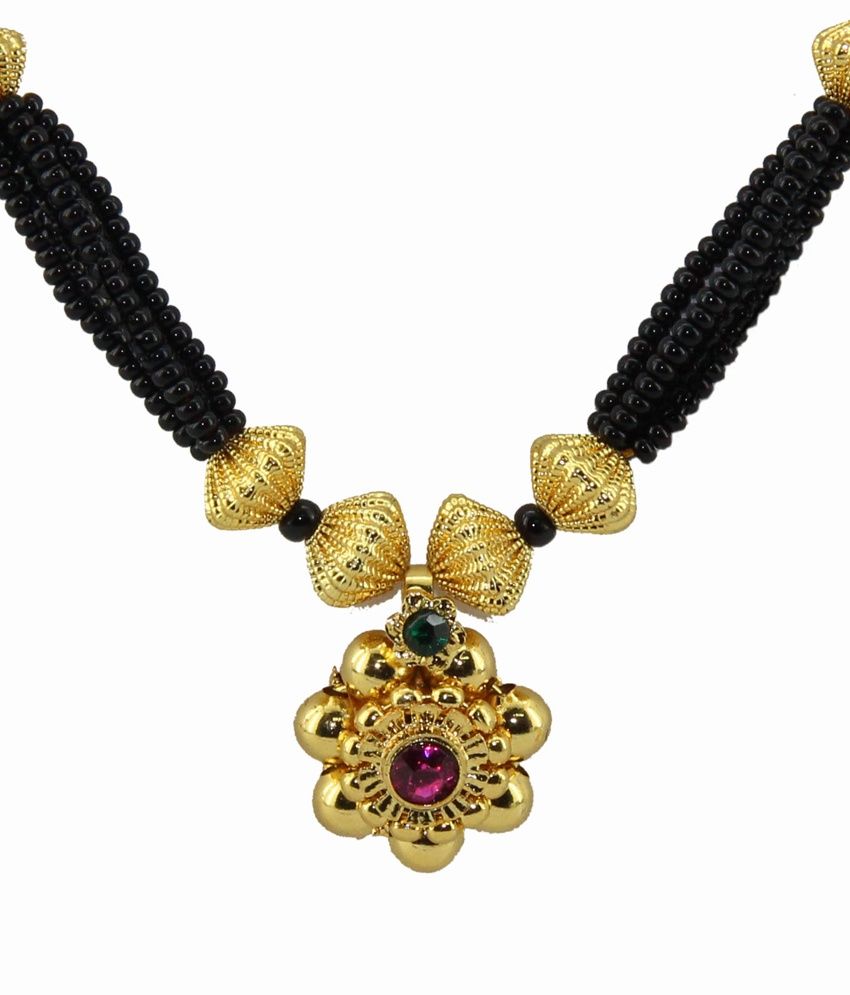 Jstarmart Designer Maharashtrian Mangalsutra Earing With Earring: Buy ...