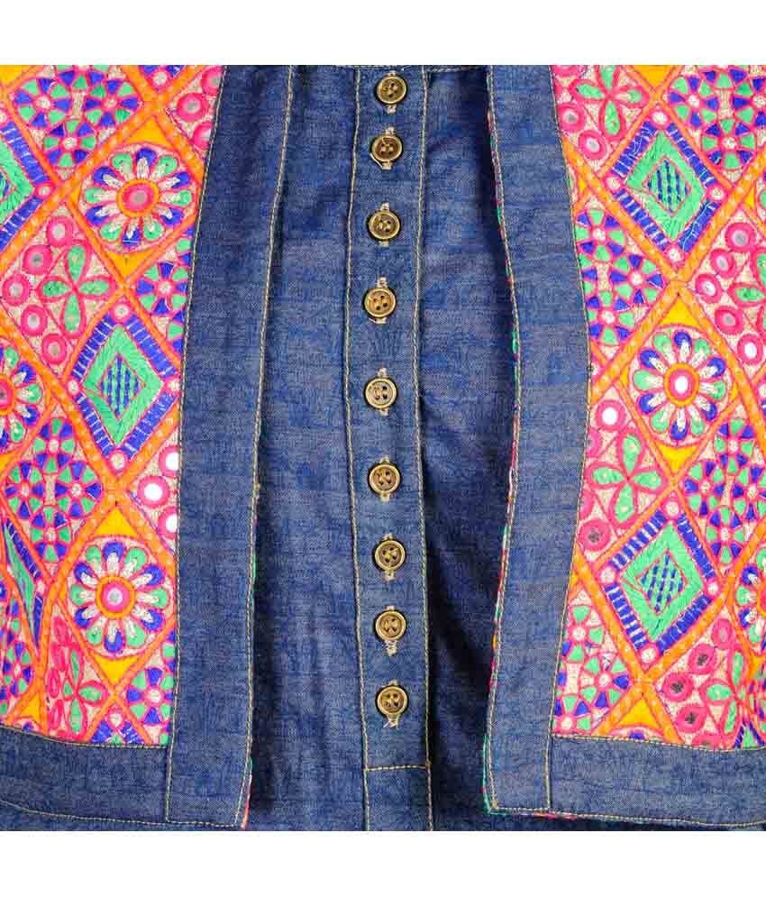 denim kurti with jacket
