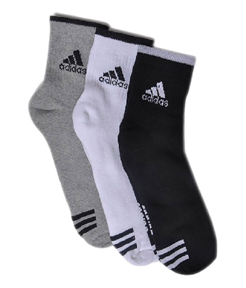 Adidas Multicolor Cotton Casual Length Socks- 3 Pair Pack: Buy Online at Low Price in India -