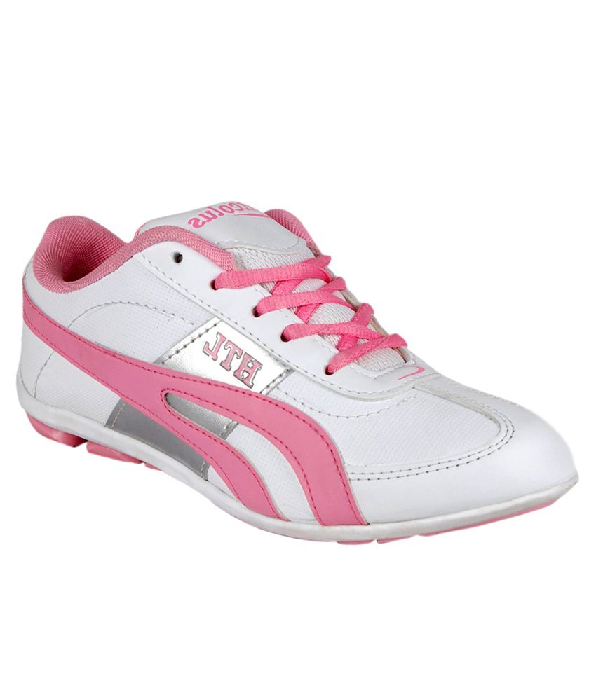 Hitcolus White & Pink Sport Shoes Price in India- Buy Hitcolus White ...