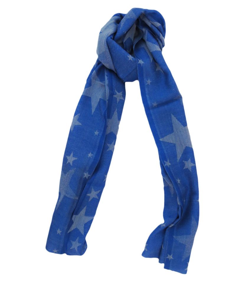 Navyas Fashion Blue Printed Design Casual Scarf Buy