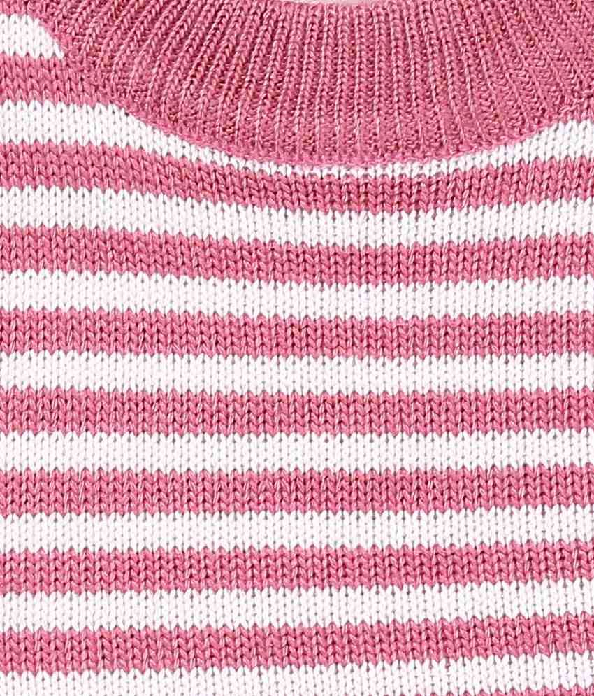 pink white striped sweater