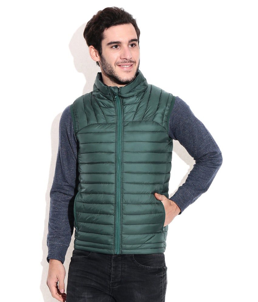 United Colors Of Benetton Green Nylon Jacket - Buy United Colors Of ...