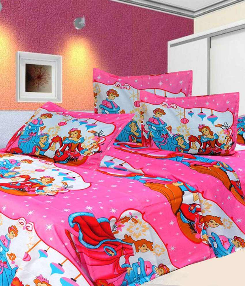 Chhavicrafts Cartoon Print Double Bed Sheet: Buy Chhavicrafts Cartoon