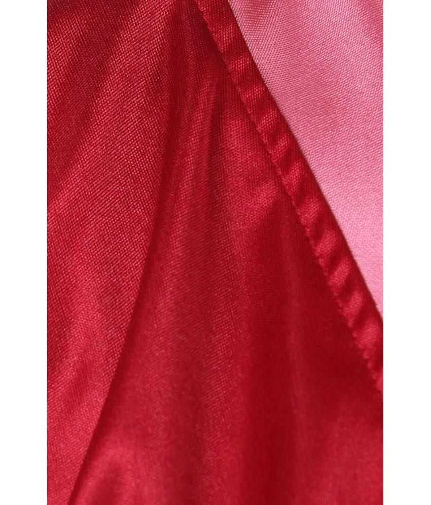 maroon satin robe