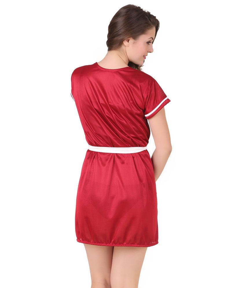 maroon silk robes