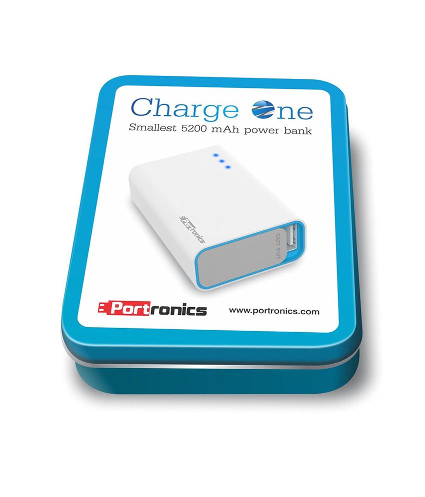 Portronics Charge One 5200 Mah Power Bank (white) Power Banks Online