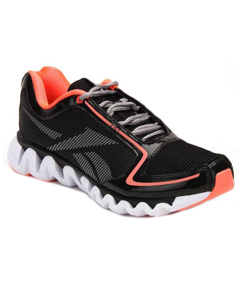 Reebok Black And Orange Ziglite Runing Sports Shoes Buy