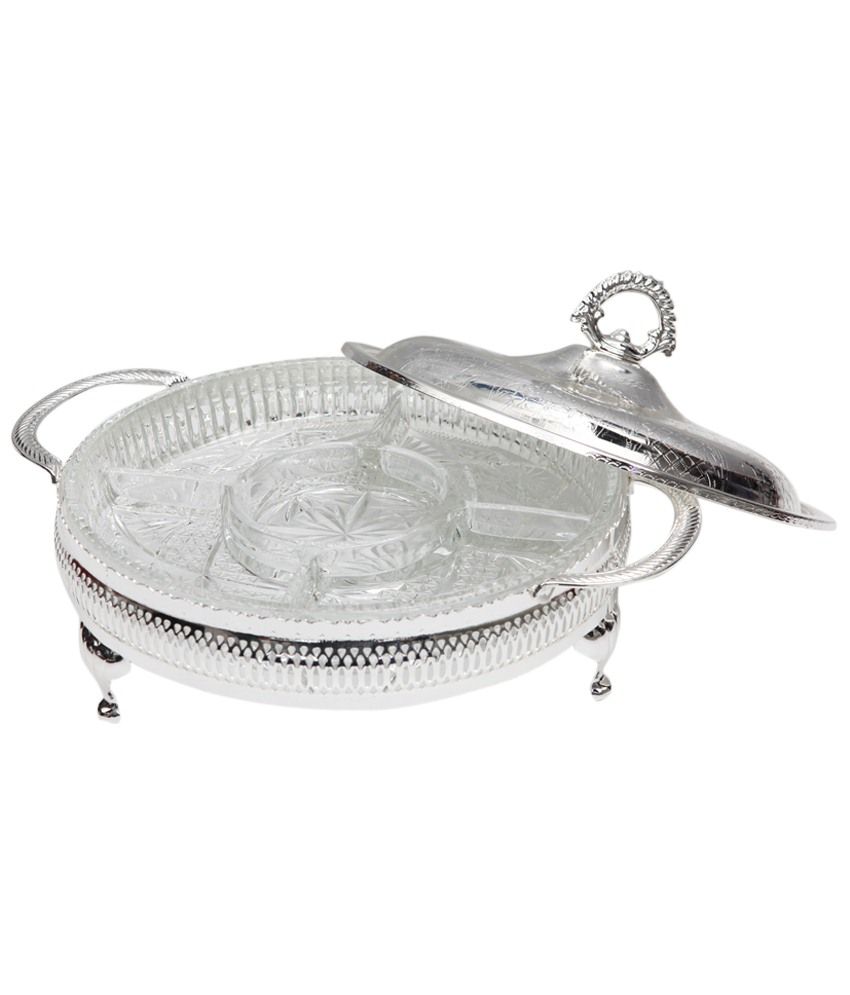 Queen Anne Silver Plated Oblong Dry Fruit Tray 5 Columns Buy Online at