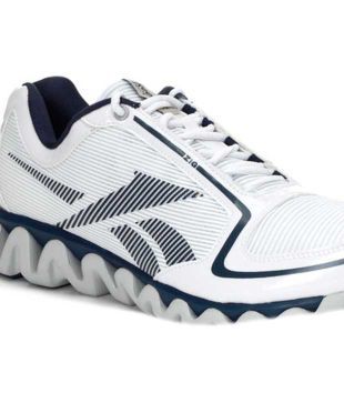 reebok white and blue ziglite running sports shoes