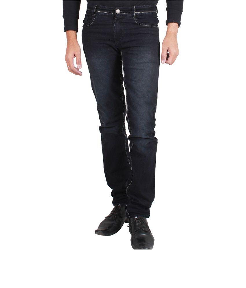 black cotton jeans mens