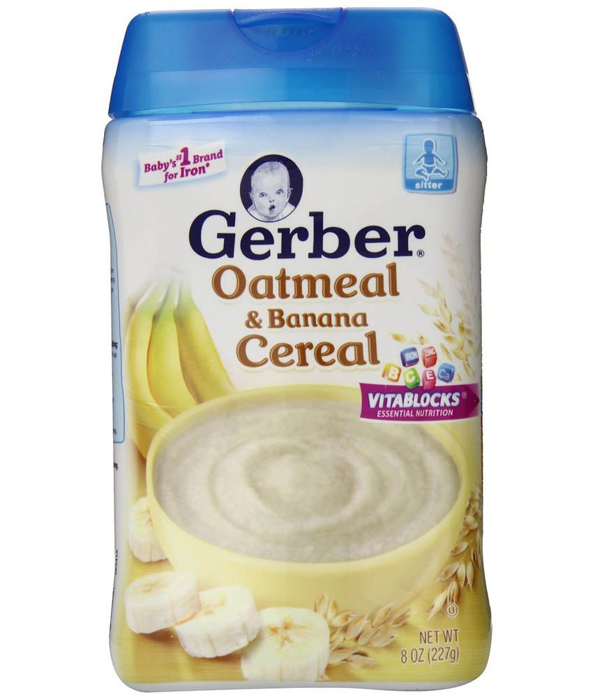 gerber oatmeal and banana cereal