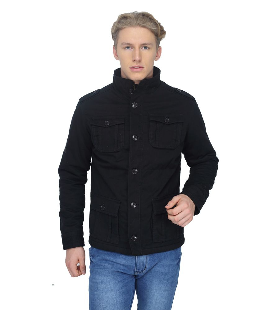 Rigs&rags Stylish Black Cotton Casual Jacket - Buy Rigs&rags Stylish ...