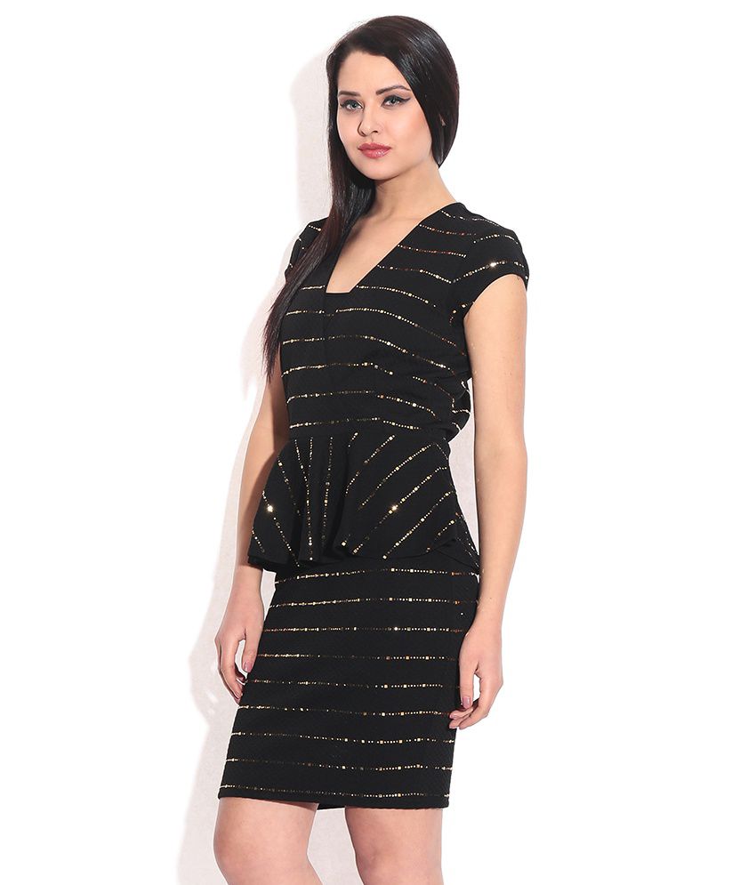 Vero Moda Black Polyester Dresses - Buy Vero Moda Black Polyester ...