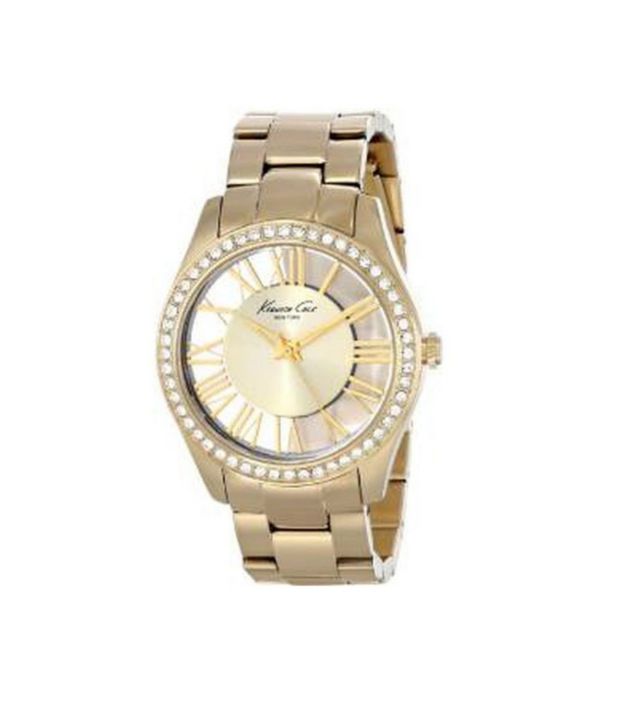 Kenneth Cole Women's Golden Color Stainless Steel Watch Price in India ...