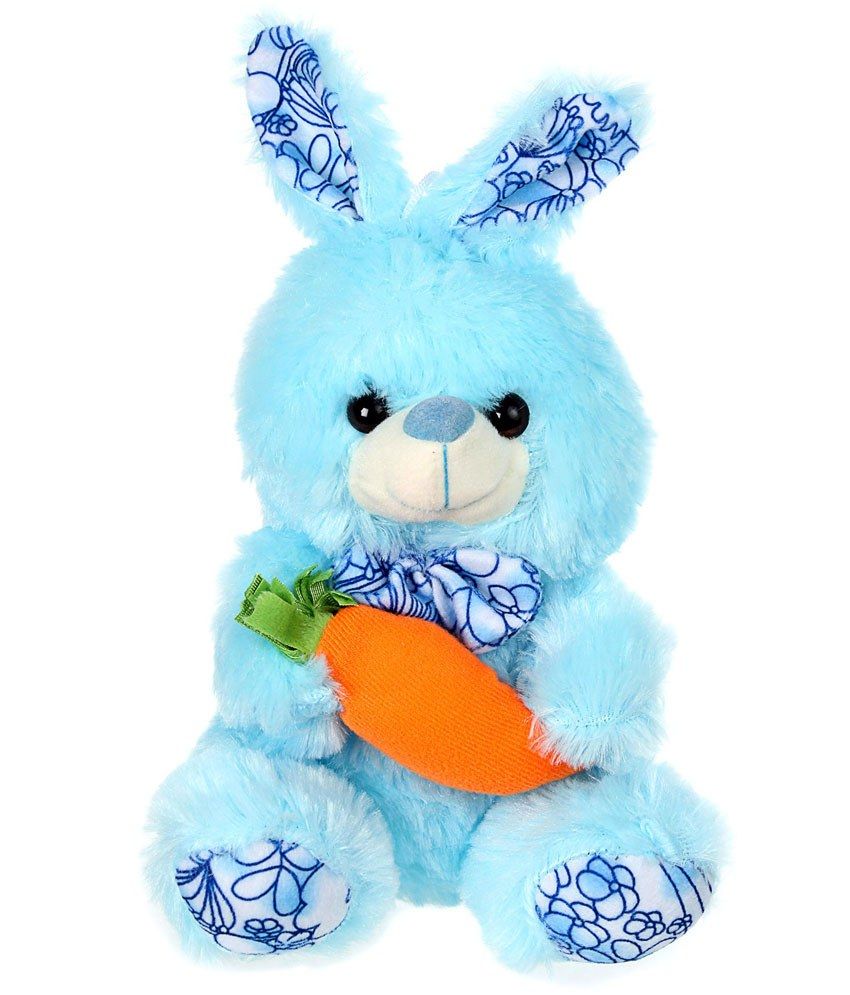     			Tickles Cute Blue Rabbit with Carrot Stuffed Soft Plush Toy Kids Birthday 22 cm